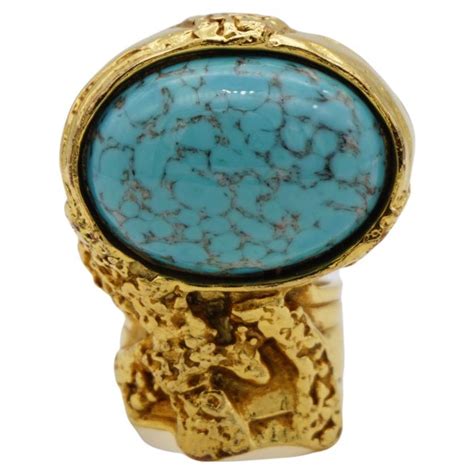 ysl arty ring turquoise|Ysl Arty Ring for sale .